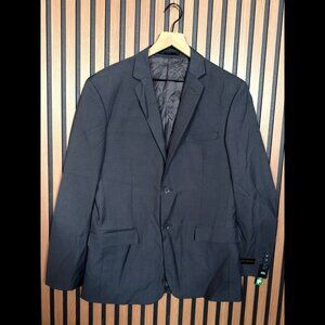 New BraveMan Blazer 40L Mens Dark Gray Classic Fit Suit Jacket Pockets